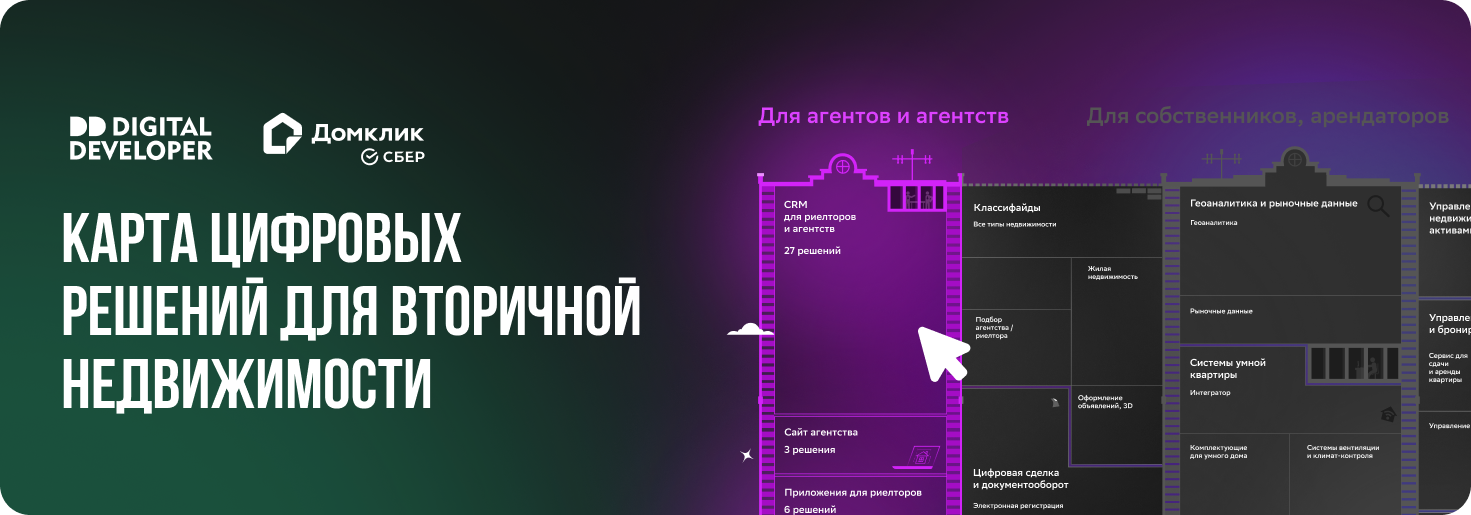 Карта цифровых решений для вторичной недвижимости Digital Developer и Домклик Digital Developer (2069)